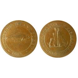 Breton # 520, CH-LC-1 1815 one penny Magdalen Island Choice 