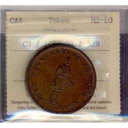 Breton #528, Charlton #PC4, graded ICCS MS-60. 1852 Quebec B