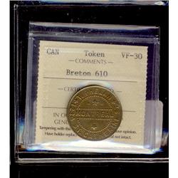 Breton #610 ICCS VF30 half Loaf, T.Phelan