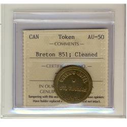 Breton #851 ICCS AU50,lty. Cld. Queens hotel, St.Thomas 5¢