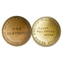 Breton #899, CH-NS-17a1, One farthing Halifax. AU-UNC with s