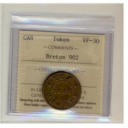 Breton #902 ICCS VF30 1882, Gass'Tea Cheque