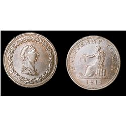 Breton # 960, CH-LC-46a1 'HALF PENNY token' EF+.