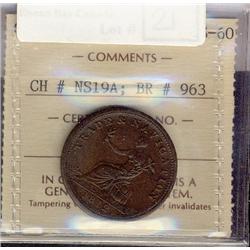 Breton #963, Charlton #NS19A, graded ICCS MS-60. Even chocol