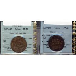 Breton #997, Charlton #PE10-31 & PE10-29, Lot of 2 coins bot