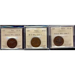 Breton #997, Charlton #PE10-7, PE10-8 & PE10-9.  Lot of 3 co