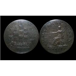 Breton #1004, Charlton #LC56B1, graded ICCS MS-60. Halfpenny