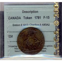 Breton #1013, Charlton #AM5A2, graded CCCS F-15. 1781 North 
