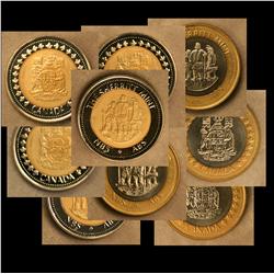 Sherritt Mint bi-metal test coin-like tokens.  26 bi-metal p