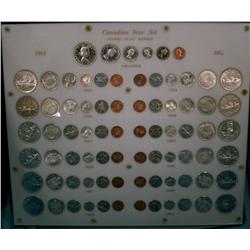 1953-1964 Canadian Year Sets, The Young Head Series.  Includ