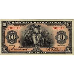 Barclays Bank Canada 1935 $10 #E026112 CH-30-12-06 PMG CH AU