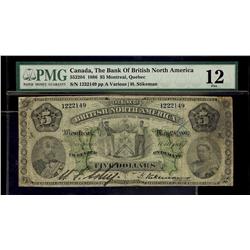 The Bank of British North America 1886 $5 #1222149 CH-55-22-