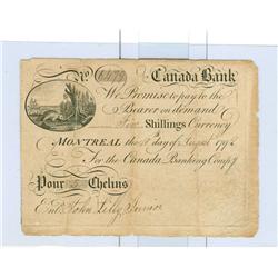 EXTREMELY RARE FUR TRADE CHARTERED NOTE! The Canadian Bank
