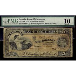 The Canadian Bank of Commerce 1912 $5 #A133607 CH-75-14-14a 