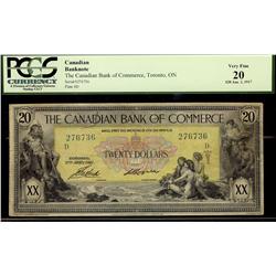 The Canadian Bank of Commerce 1917 $20 #276736 CH-75-16-04-2