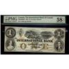 The International Bank,  1858 $1 #15347 CH-380-10-08-08. PMG