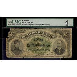 1887 $2 DC-11 #947341 PMG G4.  An affordable example for mos