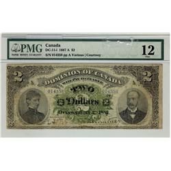 1887 DC-11i  $2 S/N 014358 pp A  Letter 'A' PMG F12 Very rar
