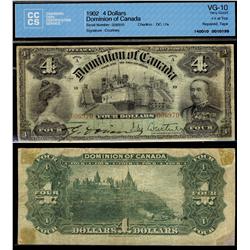 1902 DC-17a $4 CCCS VG10 (tape residue)