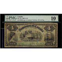 1902 $4 DC-17a #029234. PMG VG10.