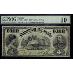 1902 $4 DC-17b #350714, PMG VG10.