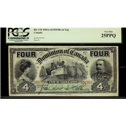 1902 $4 DC-17b #396763. PMG VF25PPQ.