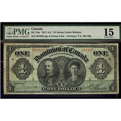 1911 $1 DC-18a #581853. PMG F15.