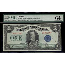 1923 $1 DC-25h #A5912303 PMG CH UNC64 EPQ. Very scarce in th