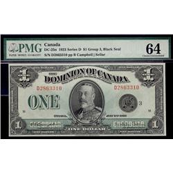1923 $1 DC-25n #D2863310 PMG  Gem UNC64. A very nice near ge