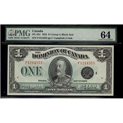 1923 $1 DC-25o #F1214355 PMG CH UNC64.  Underrated Prefix F 