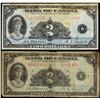 1935 $2 BC-3.  Lot of two notes both with minor problems. On