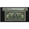 1937 $1 BC-21a #DA7721396, PMG UNC64 EPQ, Original with mino