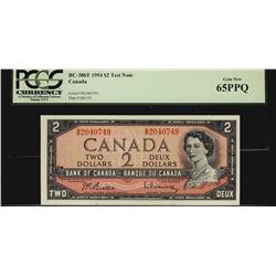 1954 $2 BC-38bT #SR2040749 PCGS 65PPQ.  A popular Test note 