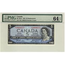 1954 $5 BC-39aA-i #*RC0004575 PMG CH UNC64 EPQ.  Holder has 