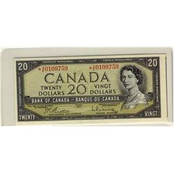 1954 $20 BC-41bA, *AE #0109759 Original UNC.  A super note i