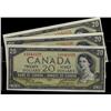 1954 $20 BC-41a.  Lot of three consecutive notes. Original A