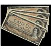 1954 $50 & $100. Lot of four notes, includes BC-42a (2) $50 
