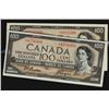 1954 $100 BC-43.  Lot of two notes including BC-43a #AJ42343