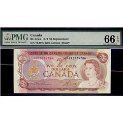 1974 $2 BC-47aA #*BA0774786 PMG Gem UNC66 EPQ.