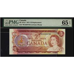 1974 $2 BC-47aA #*BC0384725 PMG Gem UNC65 EPQ.