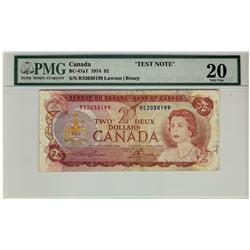 1974 $2 BC-47aT #RS2030199 PMG VF20.  Test Note.