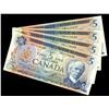 1972 $5 BC-48b. Lot of four consecutive notes. AU-UNC.