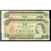 Image 1 : 1969 $20 BC-50b. Lot of two consecutive notes. AU.