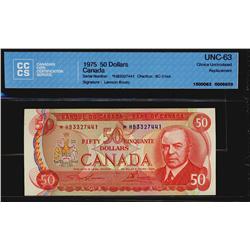 1975 $50 BC-51aA #*HB3327441 CCCS UNC63.