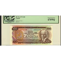 1975 $100 BC-52a  PCGS Gem UNC67PPQ. #JA9721228.