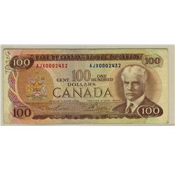 1975 $100 BC-52aA-i #AJX0002432 Lawson-Bouey F+ some writing