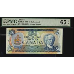 1979 $5 BC-53aA #31001631761 PMG Gem UNC65 EPQ.