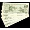 Image 1 : 1979 $20 BC-54a. Lot of five notes. AU to UNC