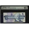 Image 1 : 1986 $5 BC-56cA #FNX8303310 PMG CH UNC64. From the Thomas Fl
