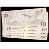 Image 1 : 1989 $10 BC-57c #BEG9344715-718.  Lot of four consecutive no